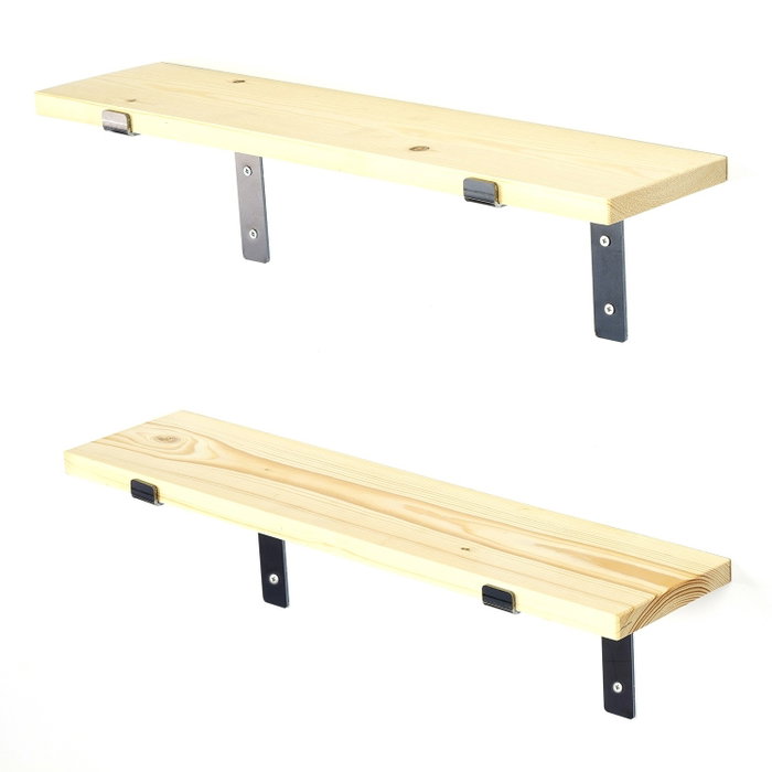 Hanah Home Lam001 Estantería de Pared de Madera y Metal Negro y Nogal Hanah Home Lam001 Estantería de Pared de Madera y Metal Negro y Nogal